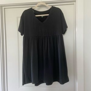 short sleeve v neck dress